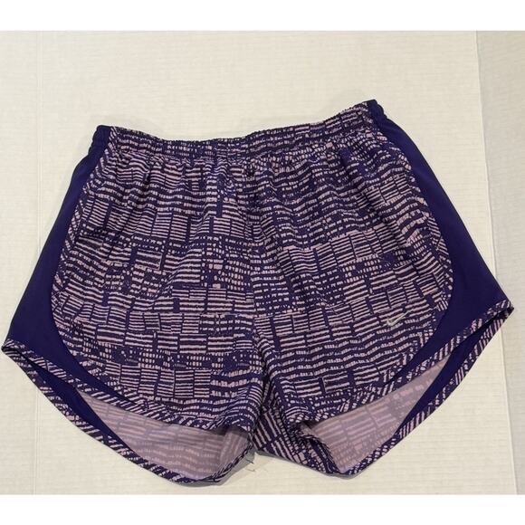 Nike Dri-FIT Running Shorts Women M Purple Abstract Print Lightweight - Picture 2 of 5